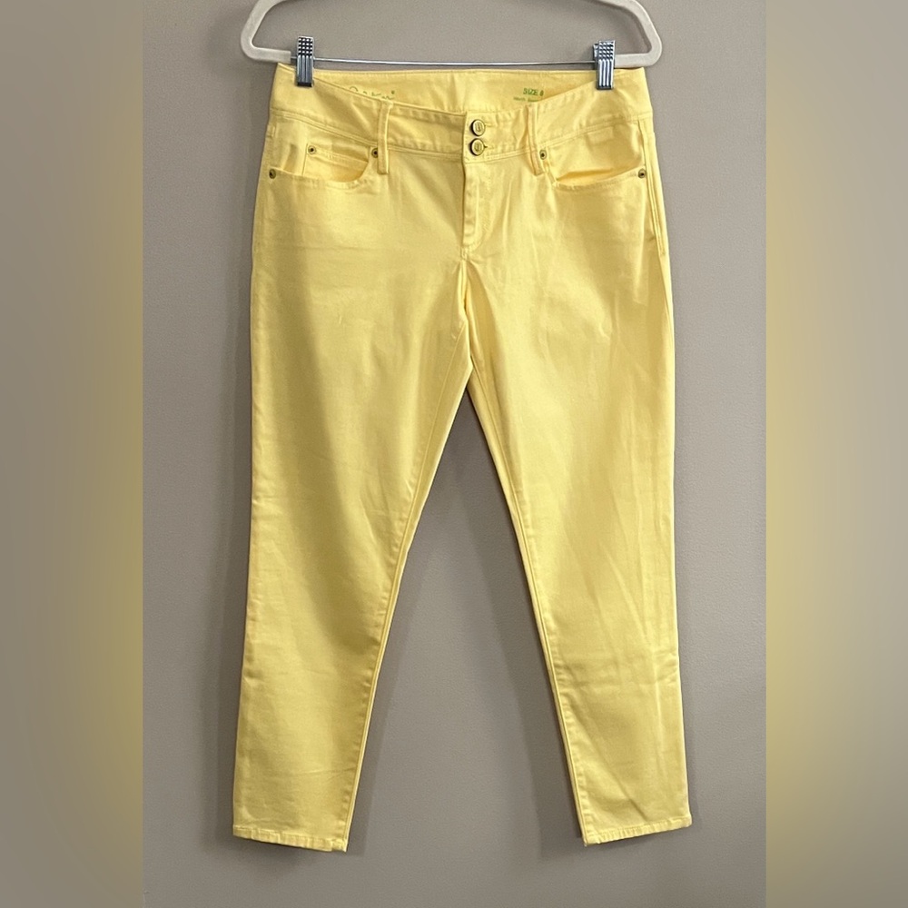 Lilly Pulitzer Skinny Worth Mini jeans in yellow size 8
